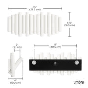 UMBRA - Picket 5 Wall Hook _ White
