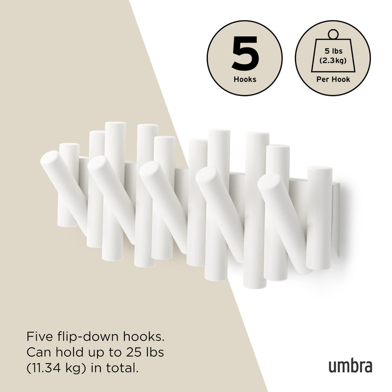 UMBRA - Picket 5 Wall Hook _ White