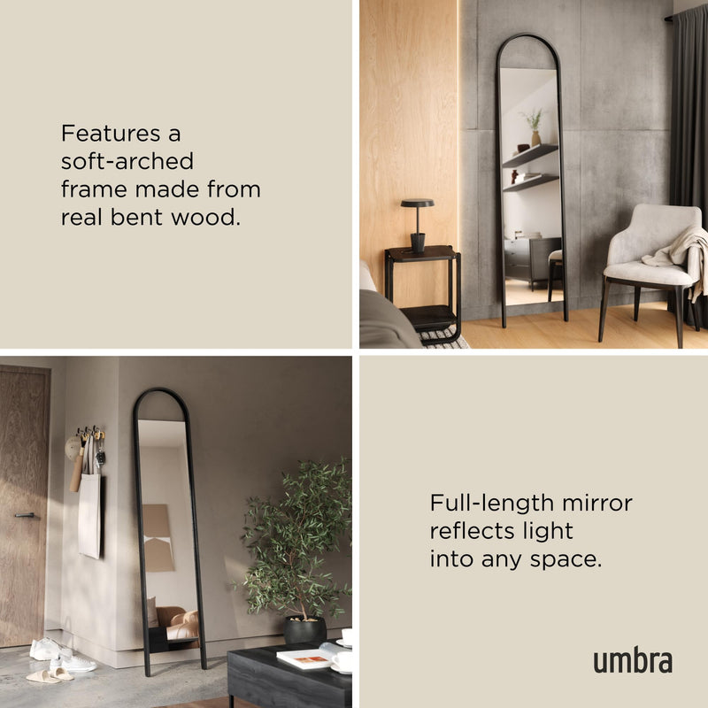 UMBRA - Bellwood Leaning Mirror _ Black