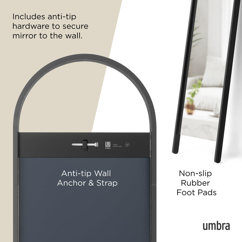 UMBRA - Bellwood Leaning Mirror _ Black