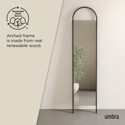 UMBRA - Bellwood Leaning Mirror _ Black