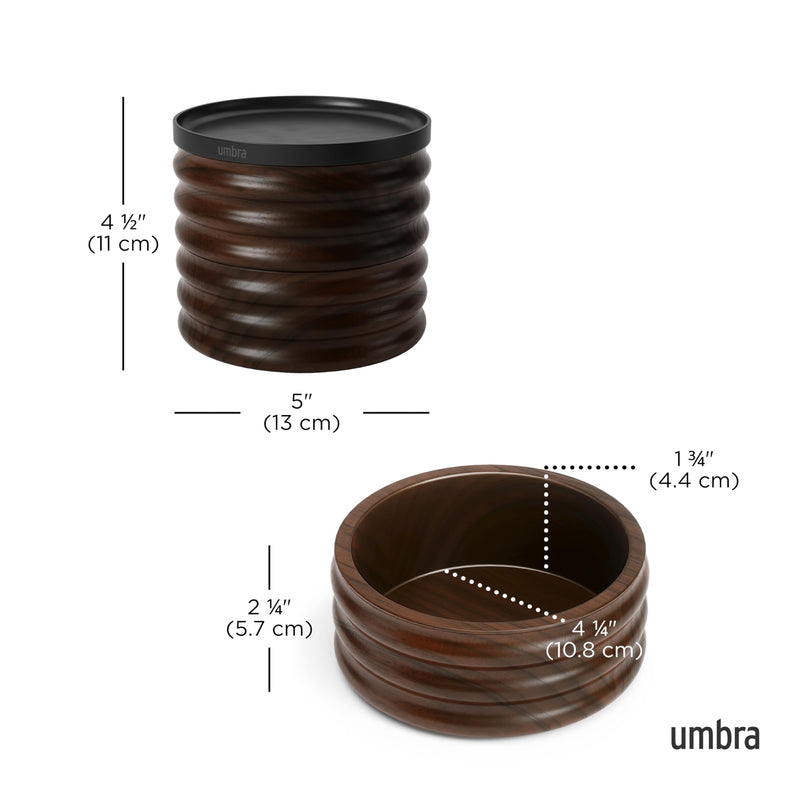UMBRA - Tesora Wood Storage Box _ Black-Walnut