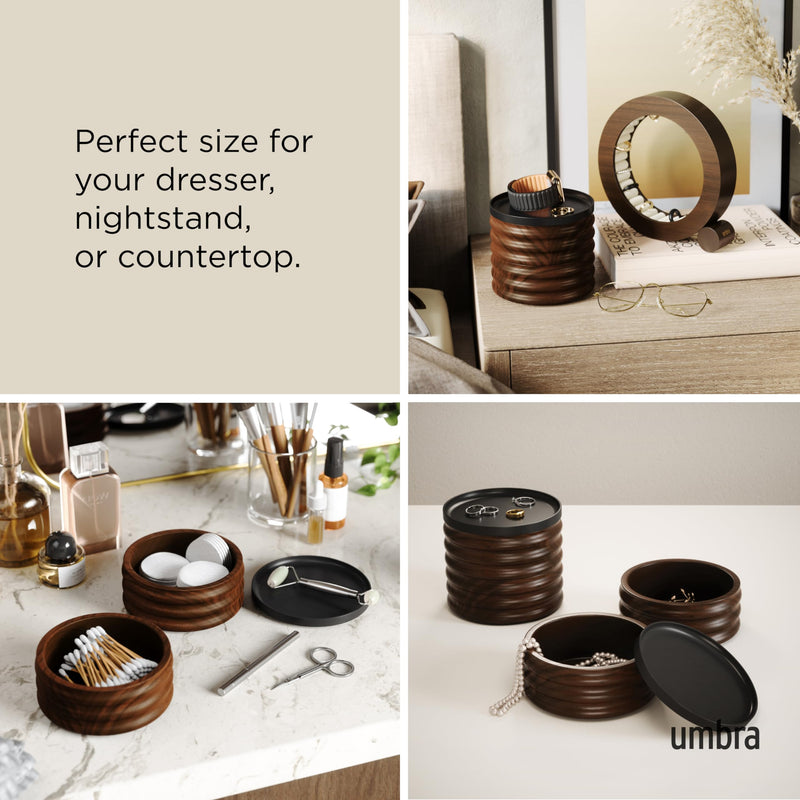 UMBRA - Tesora Wood Storage Box _ Black-Walnut