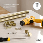 UMBRA - Cappa Curtain Rod _ 36-66" (91-168 cm) / Gold / 1" (2.5 cm)