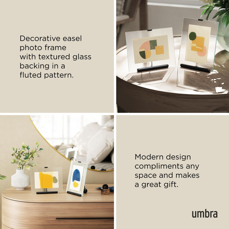 UMBRA - Flute Picture Frame _ Black / 4x6" (10-15 cm)