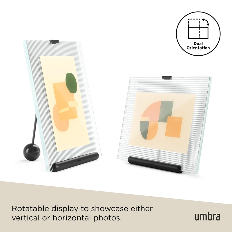 UMBRA - Flute Picture Frame _ Black / 4x6" (10-15 cm)