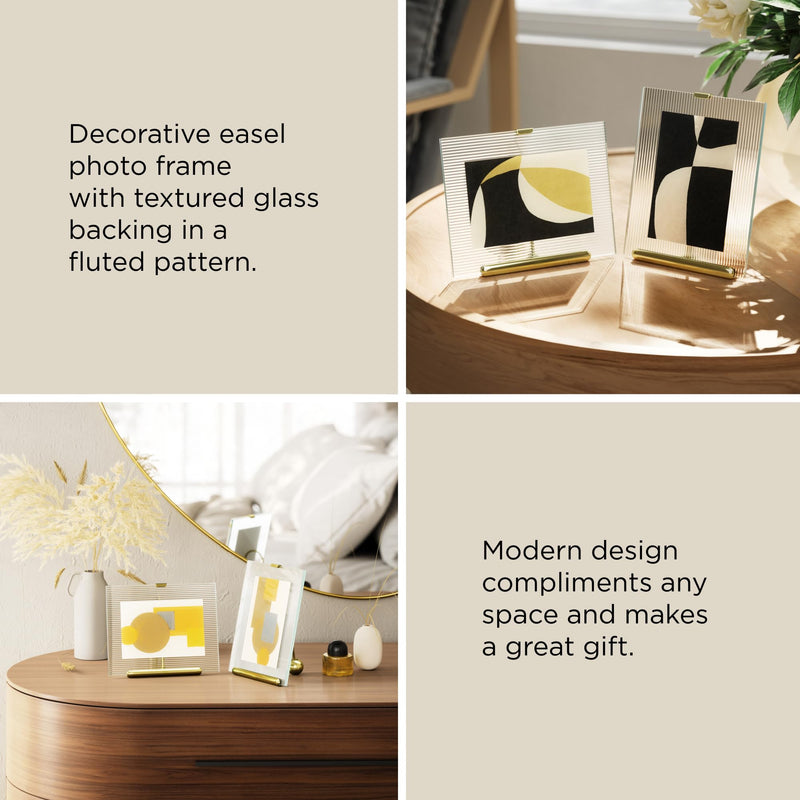 UMBRA - Flute Picture Frame _ Brass / 4x6" (10-15 cm)