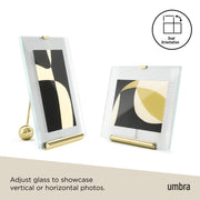 UMBRA - Flute Picture Frame _ Brass / 4x6" (10-15 cm)
