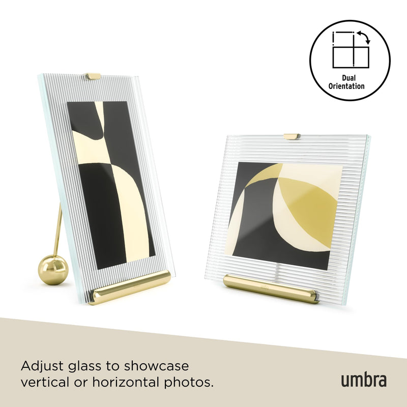 UMBRA - Flute Picture Frame _ Brass / 4x6" (10-15 cm)