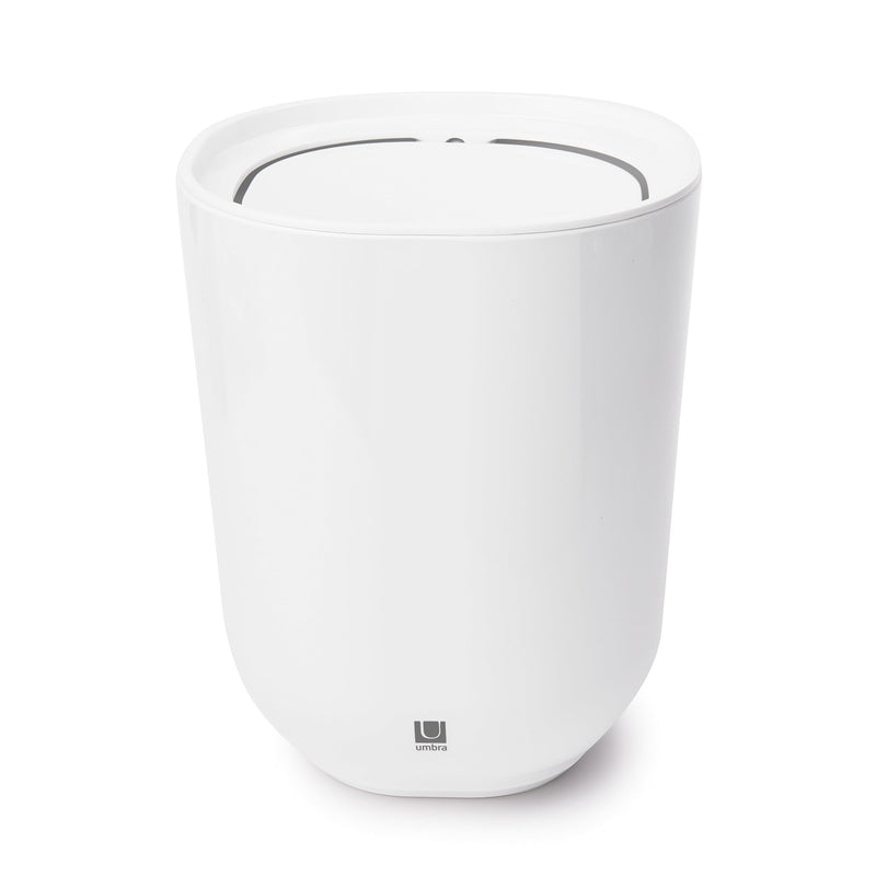 UMBRA - Step Trash Can With Lid _ White