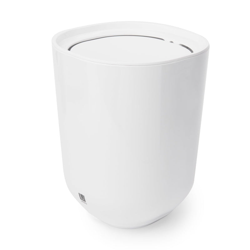 UMBRA - Step Trash Can With Lid _ White