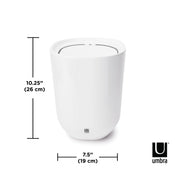 UMBRA - Step Trash Can With Lid _ White