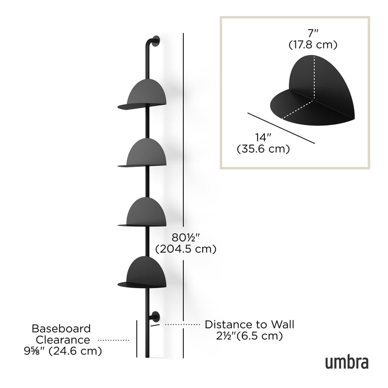 UMBRA - Solis Adjustable Standing Shelf _ Black