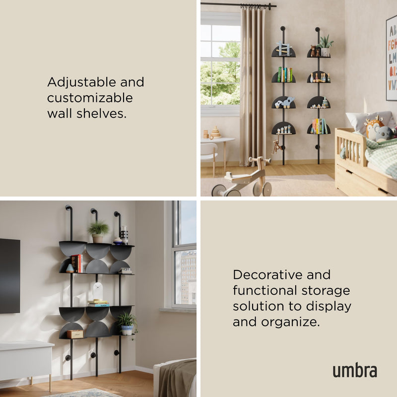 UMBRA - Solis Adjustable Standing Shelf _ Black
