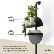 UMBRA - Solis Adjustable Standing Shelf _ Black
