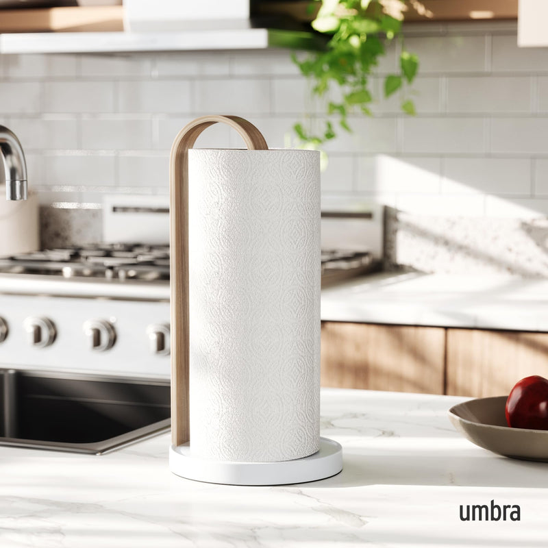 UMBRA - Bellwood Paper Towel Holder _ White-Natural