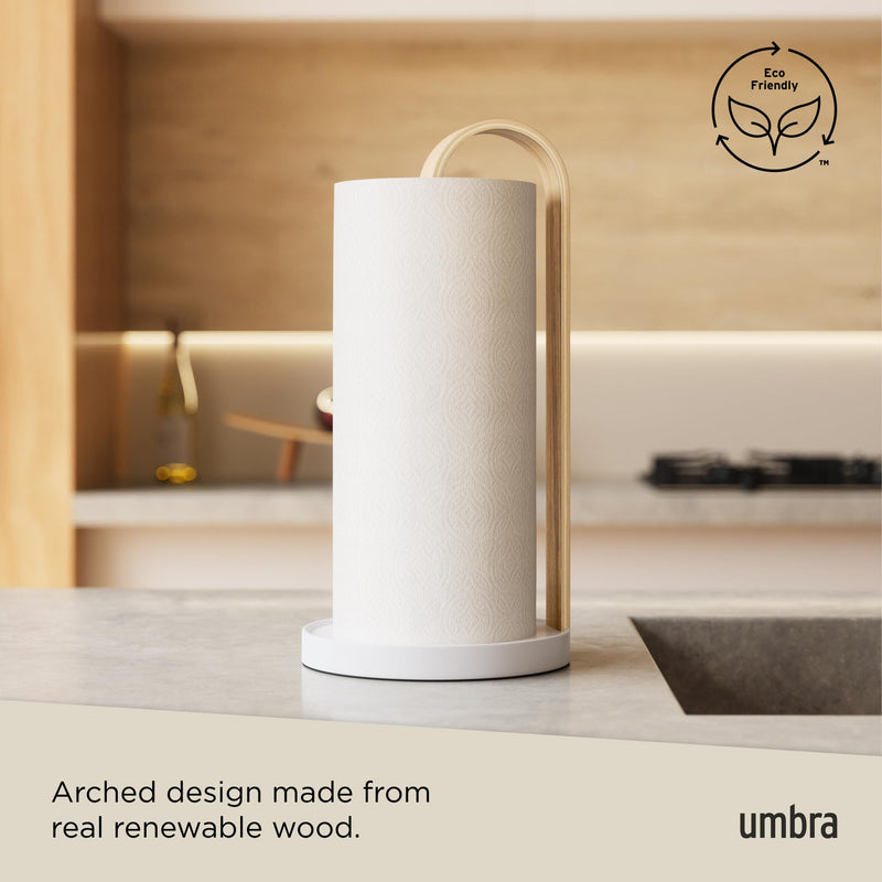 UMBRA - Bellwood Paper Towel Holder _ White-Natural