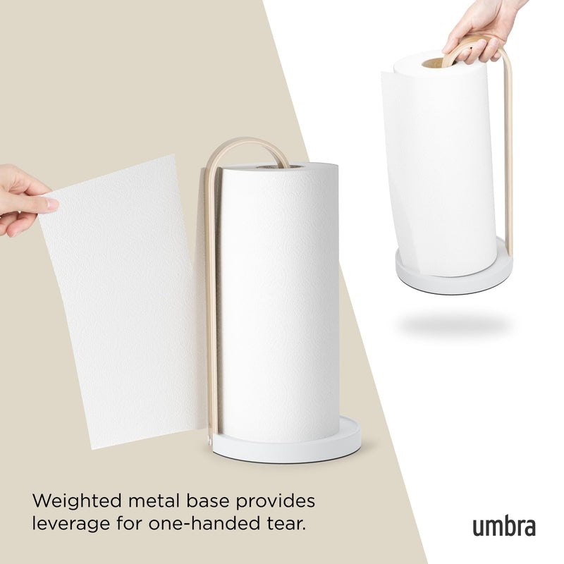 UMBRA - Bellwood Paper Towel Holder _ White-Natural