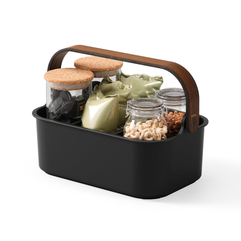 UMBRA - Bellwood Storage Bin _ Black-Walnut / Medium