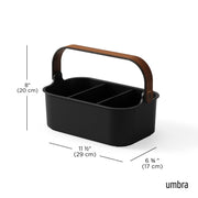 UMBRA - Bellwood Storage Bin _ Black-Walnut / Medium