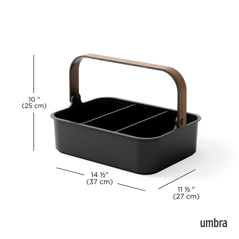 UMBRA - Bellwood Storage Bin _ Black-Walnut / Large
