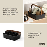 UMBRA - Bellwood Storage Bin _ Black-Walnut / Large