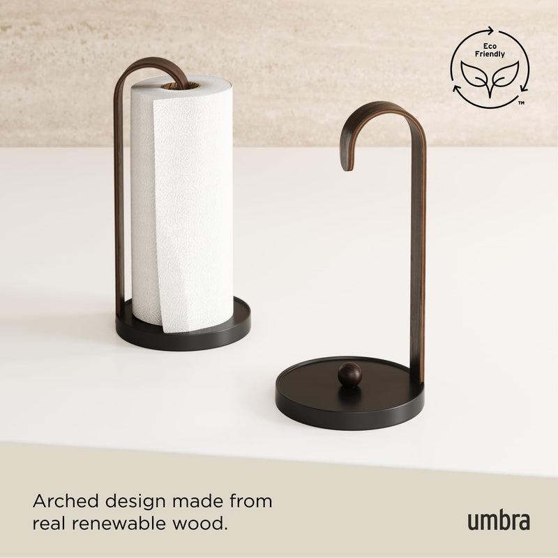 UMBRA - Bellwood Paper Towel Holder _ Black-Walnut
