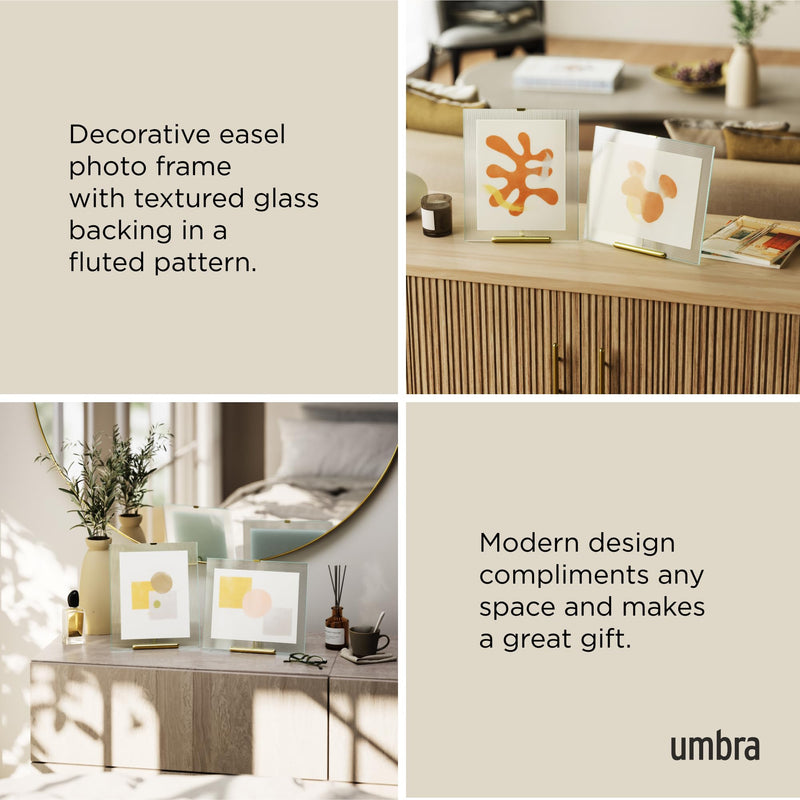 UMBRA - Flute Picture Frame _ Brass / 8x10" (20-25 cm)