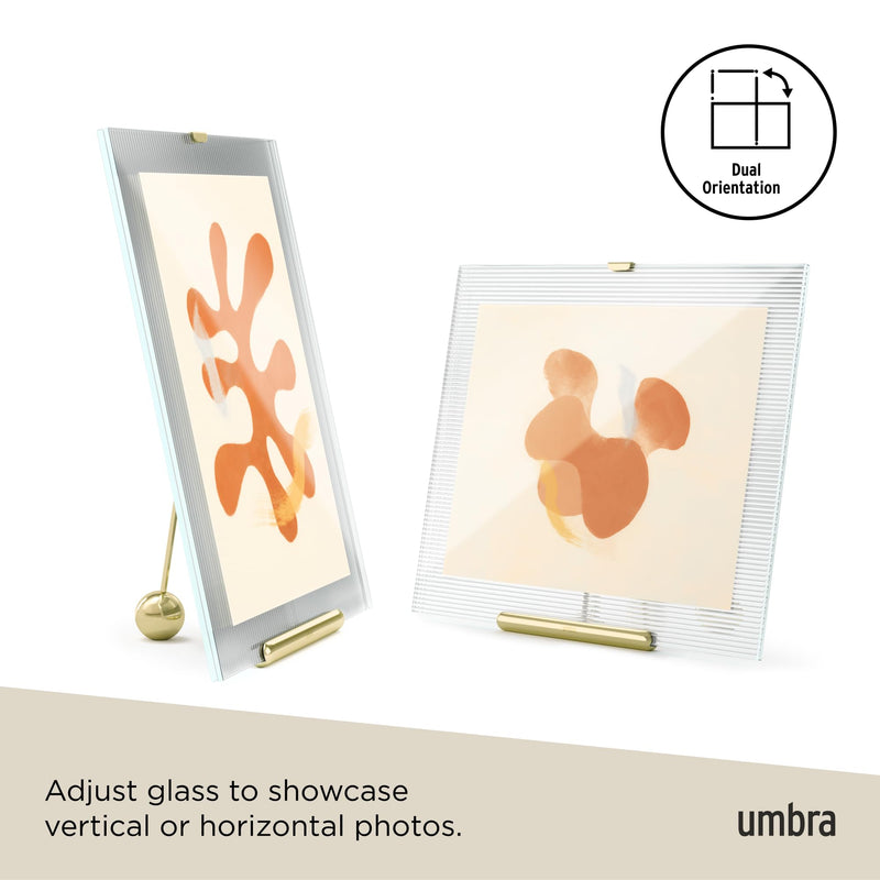 UMBRA - Flute Picture Frame _ Brass / 8x10" (20-25 cm)