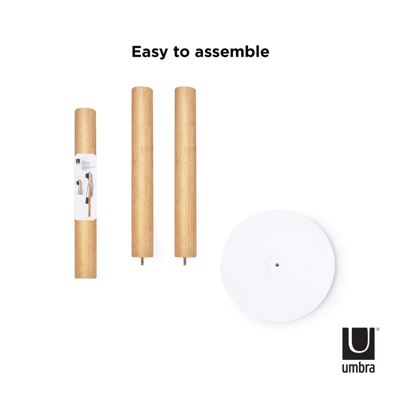 UMBRA - Flapper Coat Rack _ White-Natural