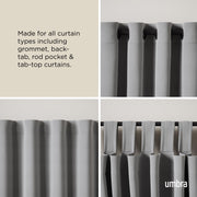 UMBRA - Bellwood Curtain Rod _ Matte-Black / 42-120" (107-305 cm) / 1" (2.5 cm)