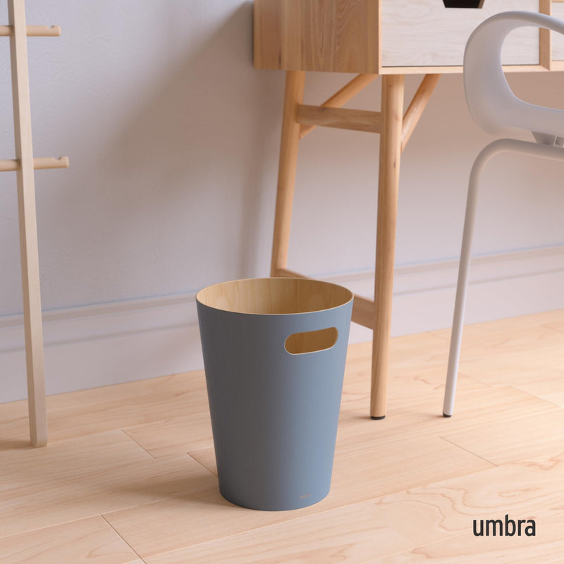 UMBRA - Woodrow Trash Can _ Slate Blue