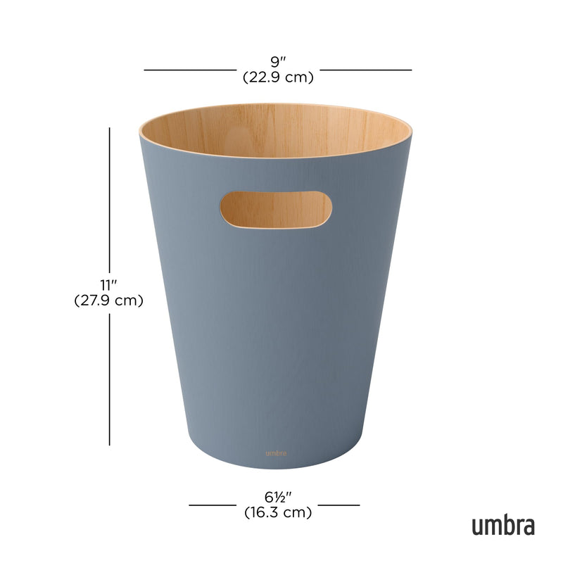 UMBRA - Woodrow Trash Can _ Slate Blue