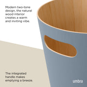 UMBRA - Woodrow Trash Can _ Slate Blue