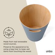 UMBRA - Woodrow Trash Can _ Slate Blue