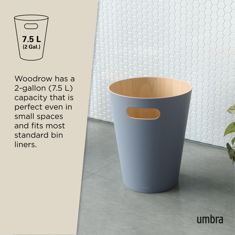 UMBRA - Woodrow Trash Can _ Slate Blue