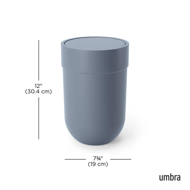 UMBRA - Touch Trash Can _ Slate Blue