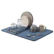 UMBRA - UDry Dish Drying Rack with Mat _ Slate Blue