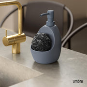 UMBRA - Joey Soap Pump & Scrubby _ Slate Blue