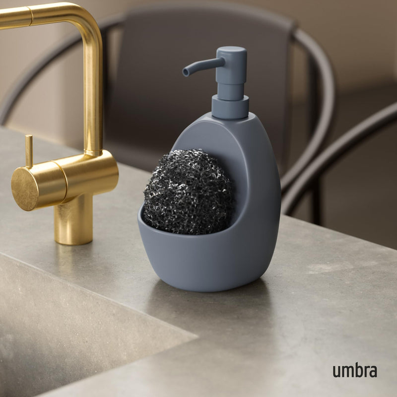 UMBRA - Joey Soap Pump & Scrubby _ Slate Blue