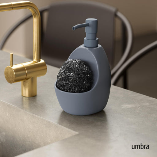 UMBRA - Joey Soap Pump & Scrubby _ Slate Blue
