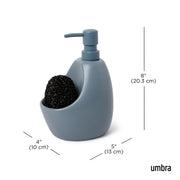 UMBRA - Joey Soap Pump & Scrubby _ Slate Blue