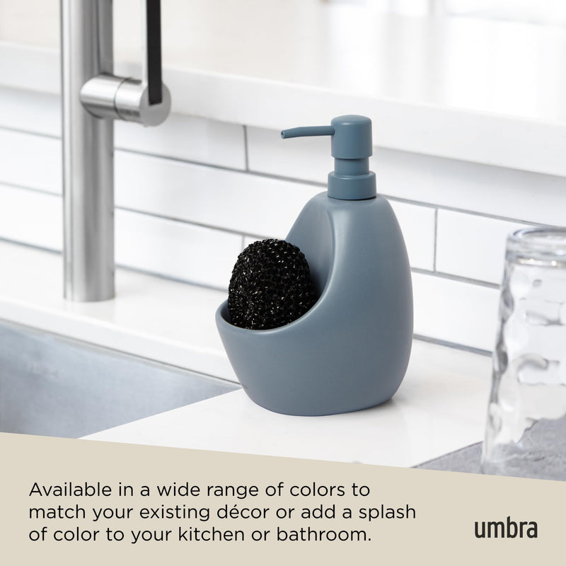 UMBRA - Joey Soap Pump & Scrubby _ Slate Blue
