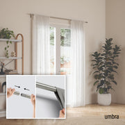 UMBRA - Zen Curtain Rod _ Nickel-Steel / 32-64" (81-162 cm) / 1" (2.5 cm)