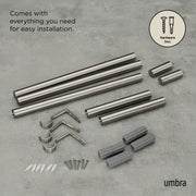 UMBRA - Zen Curtain Rod _ Nickel-Steel / 32-64" (81-162 cm) / 1" (2.5 cm)