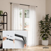 UMBRA - Zen Curtain Rod _ Matte-Black / 64-128" (162-325 cm) / 1" (2.5 cm)