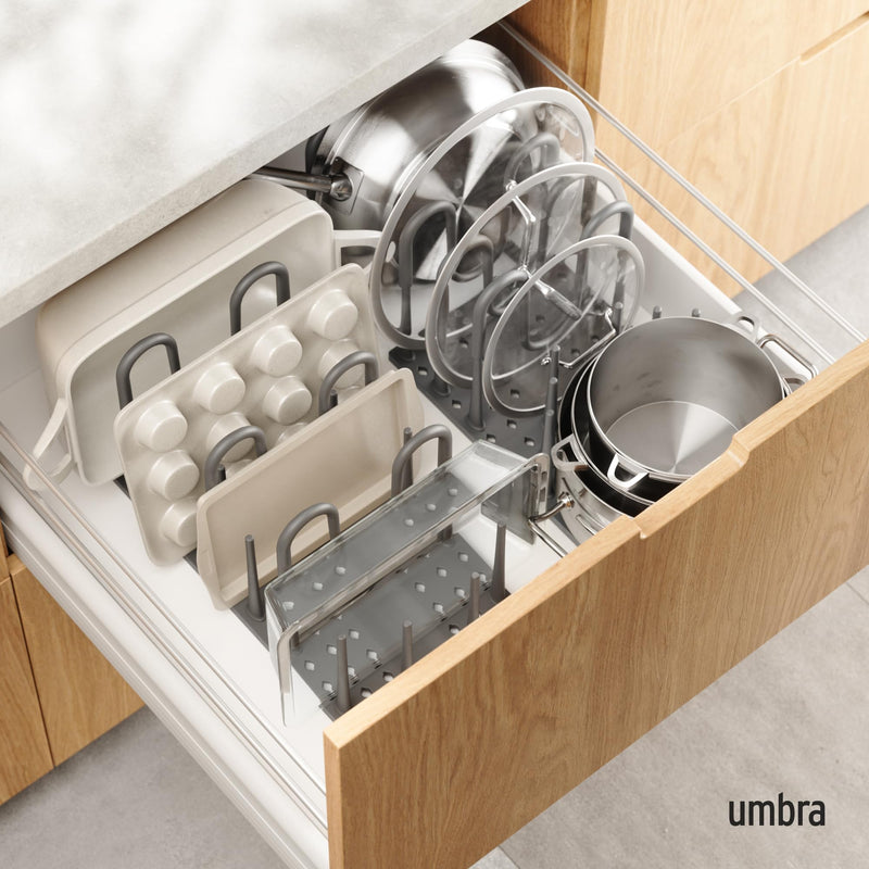 UMBRA - Peggy Cookware Organizer _ Charcoal