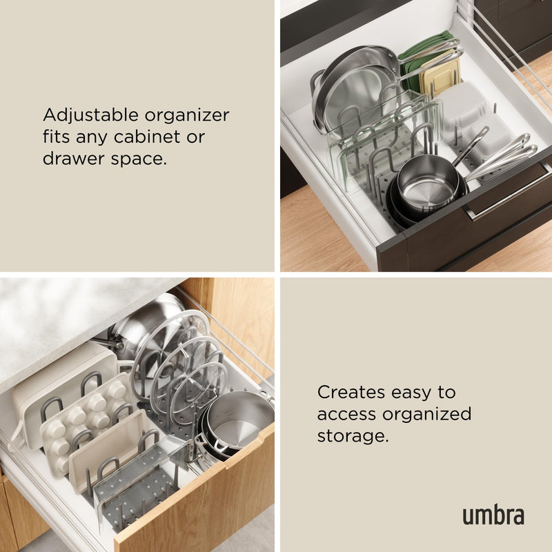 UMBRA - Peggy Cookware Organizer _ Charcoal