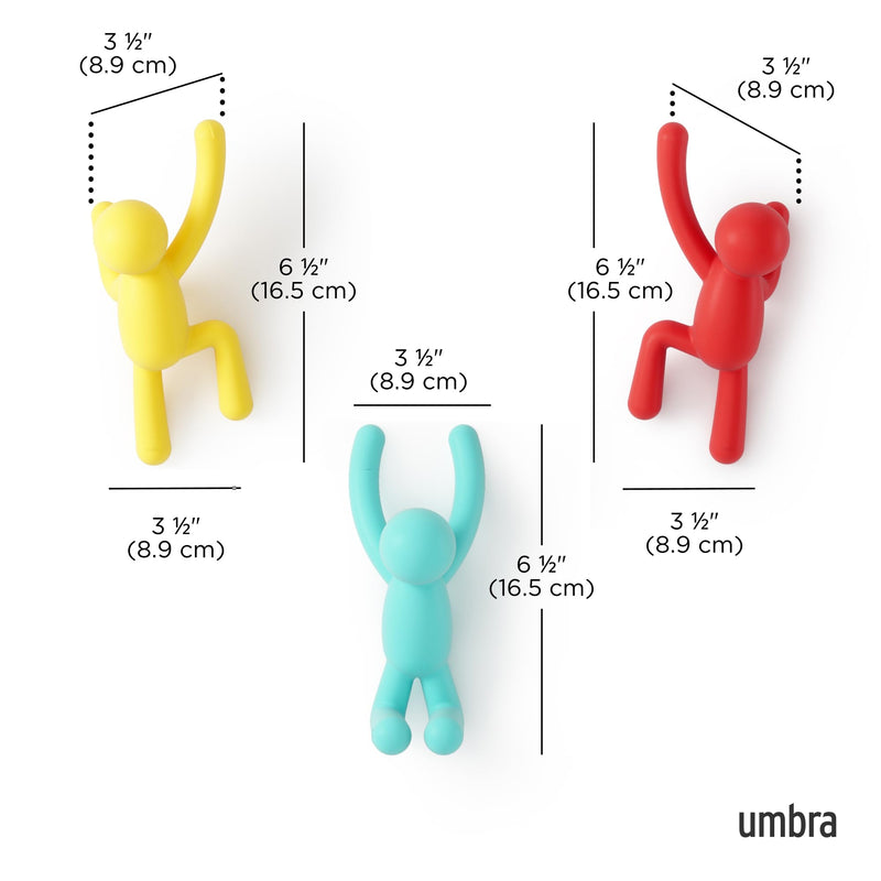 UMBRA - Buddy Wall Hooks, Set of 3 _ Assorted-1