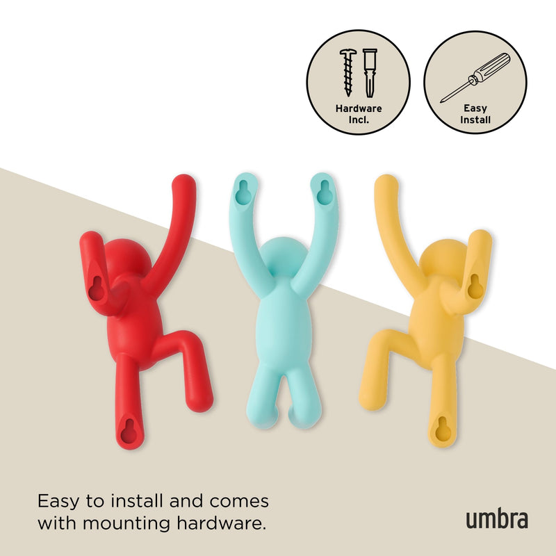 UMBRA - Buddy Wall Hooks, Set of 3 _ Assorted-1